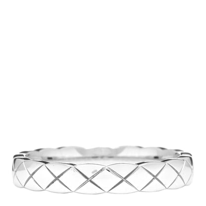 Chanel 18K White Gold Mini Coco Crush Ring 50 5.25 1 of 3