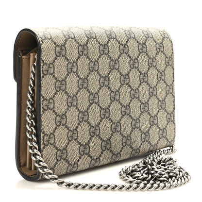 Gucci GG Supreme Monogram Mini Dionysus Chain Wallet Beige Taupe 3 of 10
