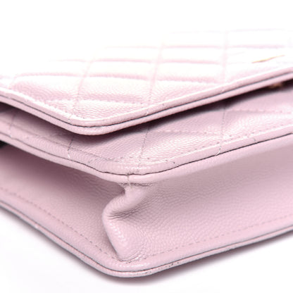 Chanel Caviar Quilted Wallet On Chain WOC Light Pink 11 of 18