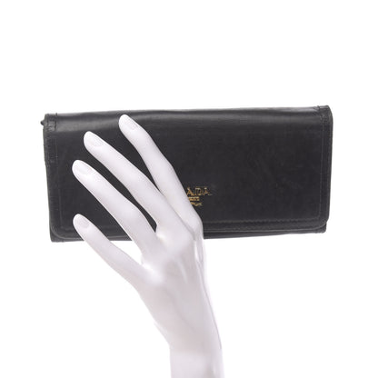 Prada Vitello Phenix Continental Flap Wallet Black 2 of 16