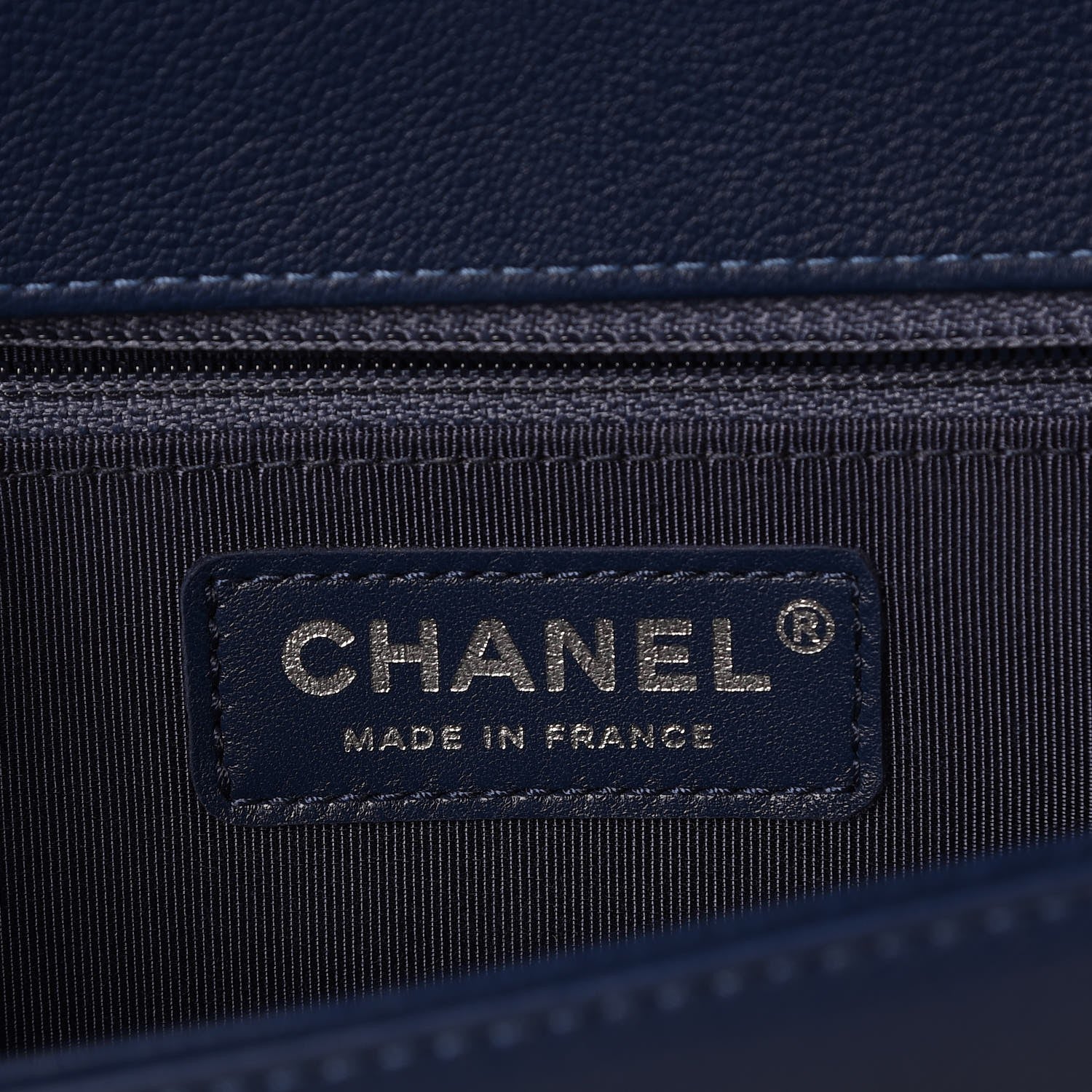 Chanel Grained Calfskin Quilted New Medium Boy Flap Navy 6 of 7