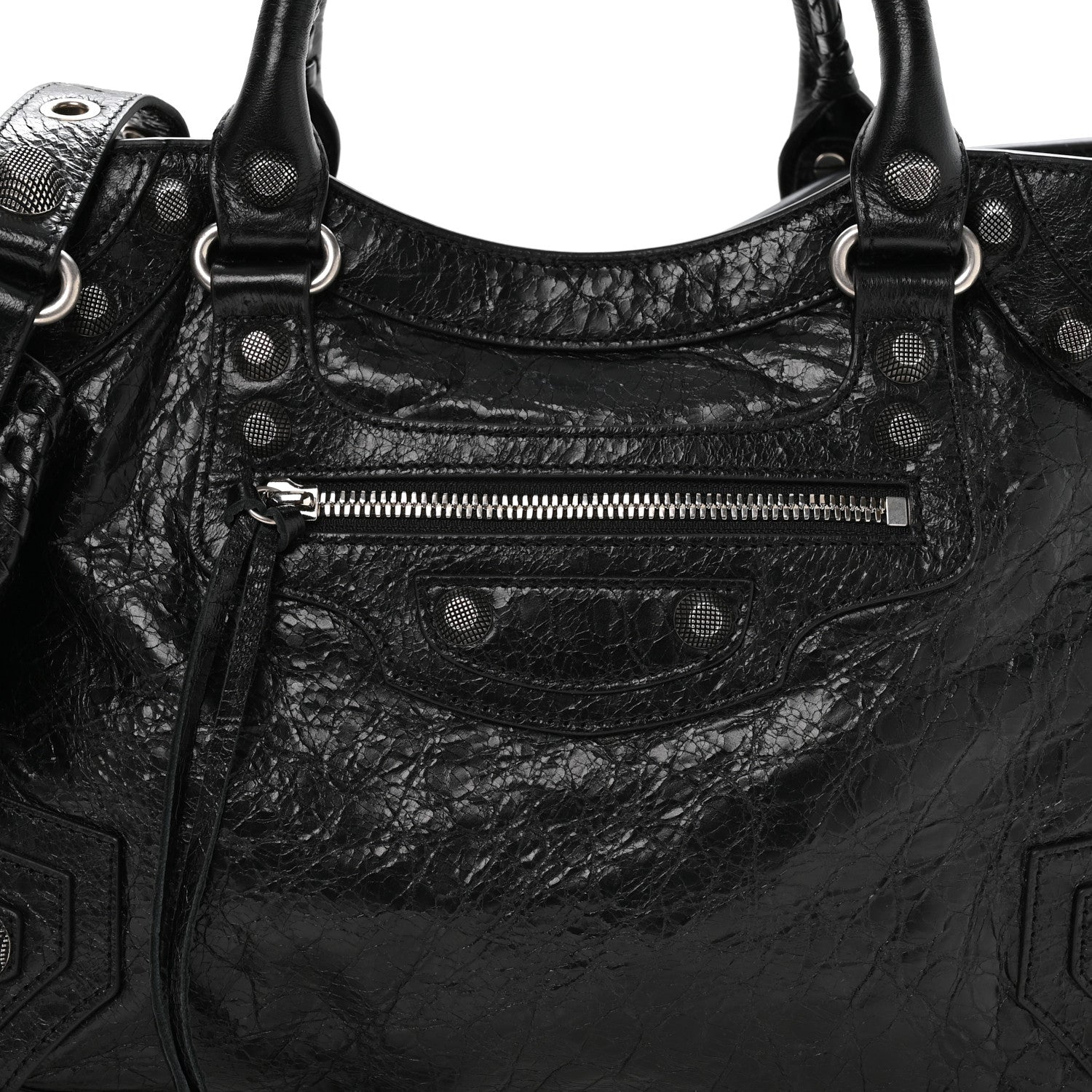 Balenciaga Agneau Arena Neo Cagole City Handbag Black 9 of 11