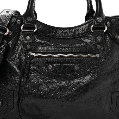Balenciaga Agneau Arena Neo Cagole City Handbag Black 9 of 11