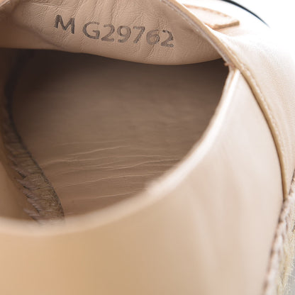Chanel Lambskin CC Espadrilles 35 Beige Black 10 of 13