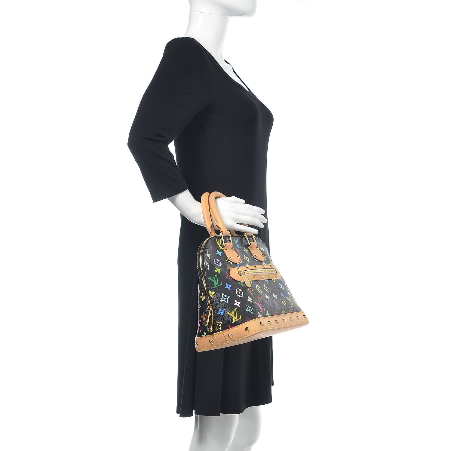 Louis Vuitton Monogram Multicolor Alma Black 2 of 10