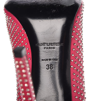 Saint Laurent Calfskin Micro Stud Paris 105 Pumps 38 Fuchsia 8 of 12