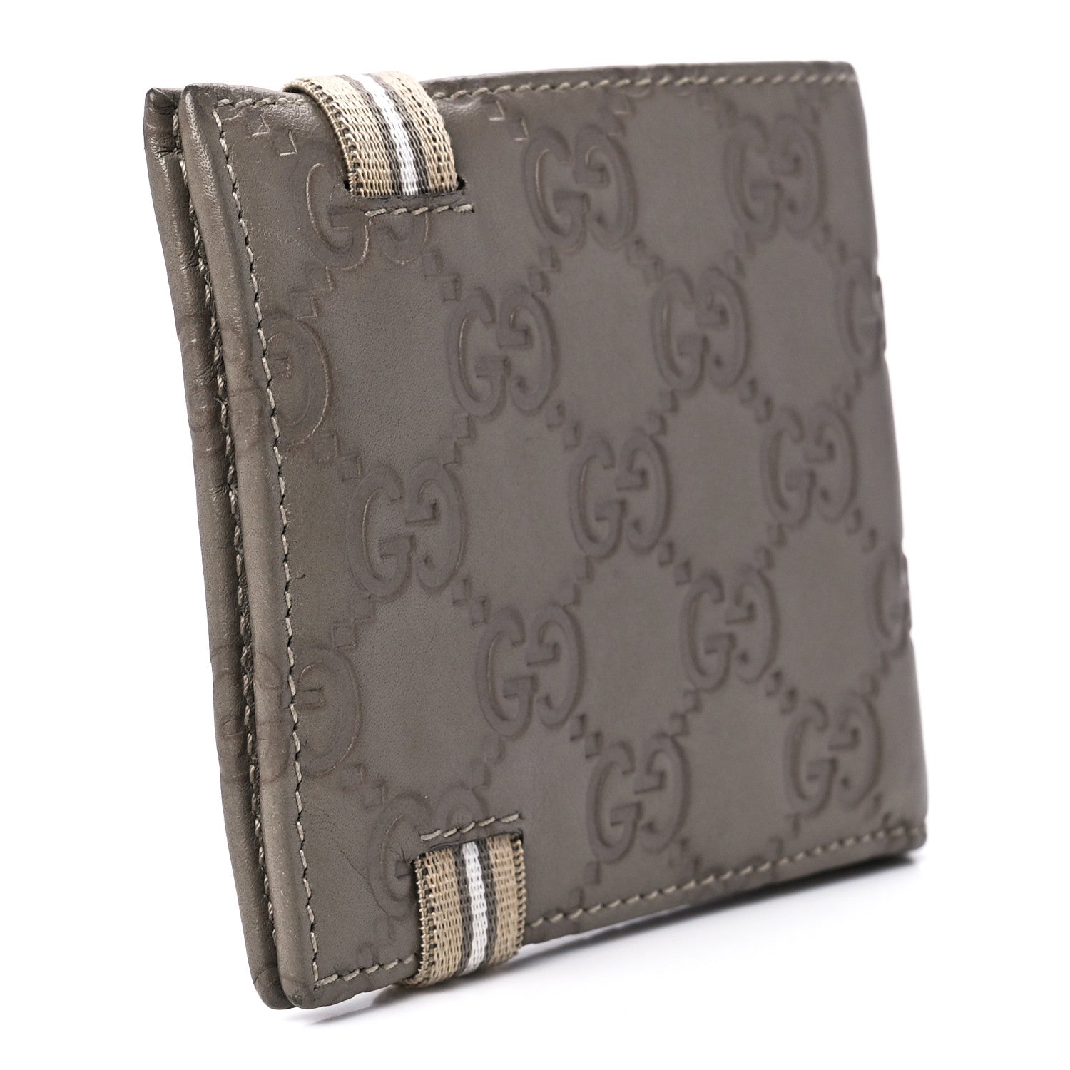 Gucci Guccissima Card Case Wallet Grey 3 of 14