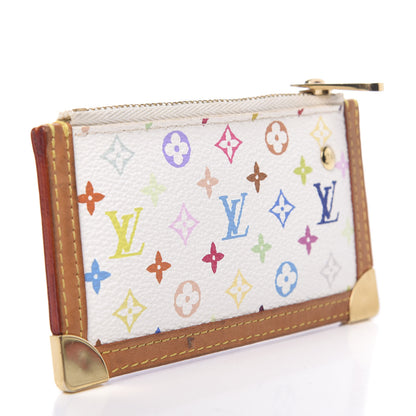 Louis Vuitton Monogram Multicolor Key Pouch White 3 of 7