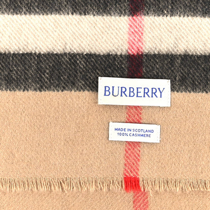 Burberry Cashmere Giant Check Scarf Archive Beige 3 of 3