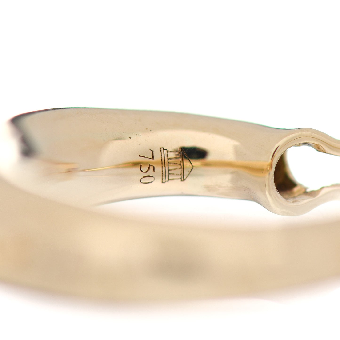 18K Yellow Gold Yoga Hoop Earrings