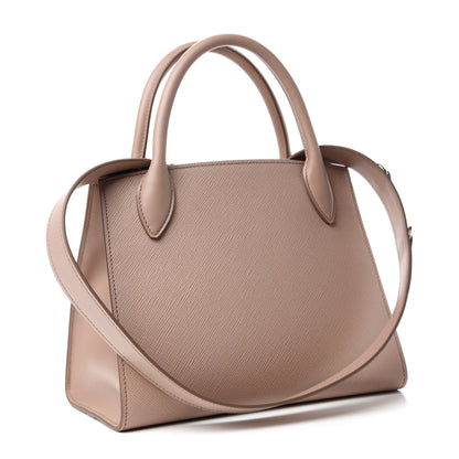 Prada Saffiano Cuir Calfskin Small Monochrome Top Handle Tote Cipria 3 of 9