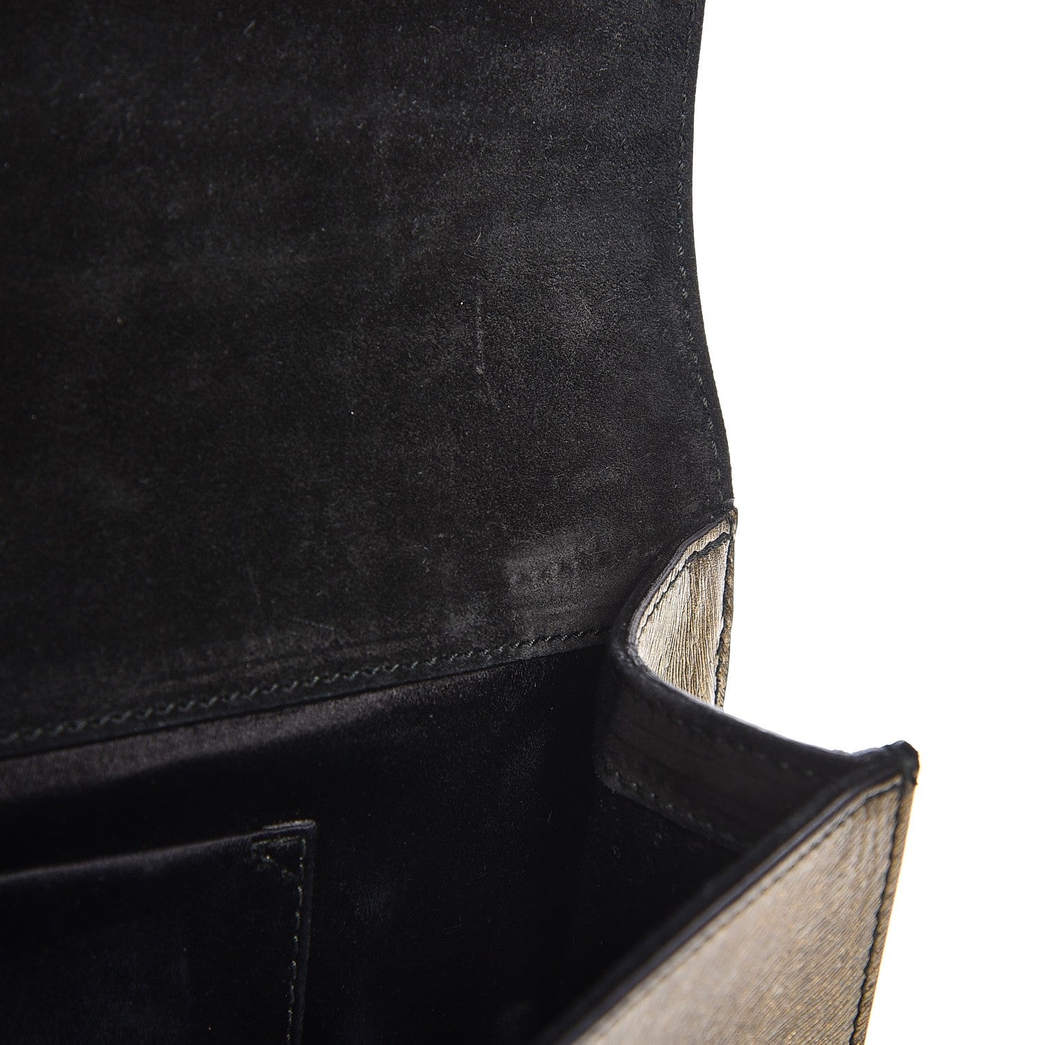 Saint Laurent Metallic Pony Hair Calfskin Embossed Large Belle De Jour Clutch Bronze 10 of 11