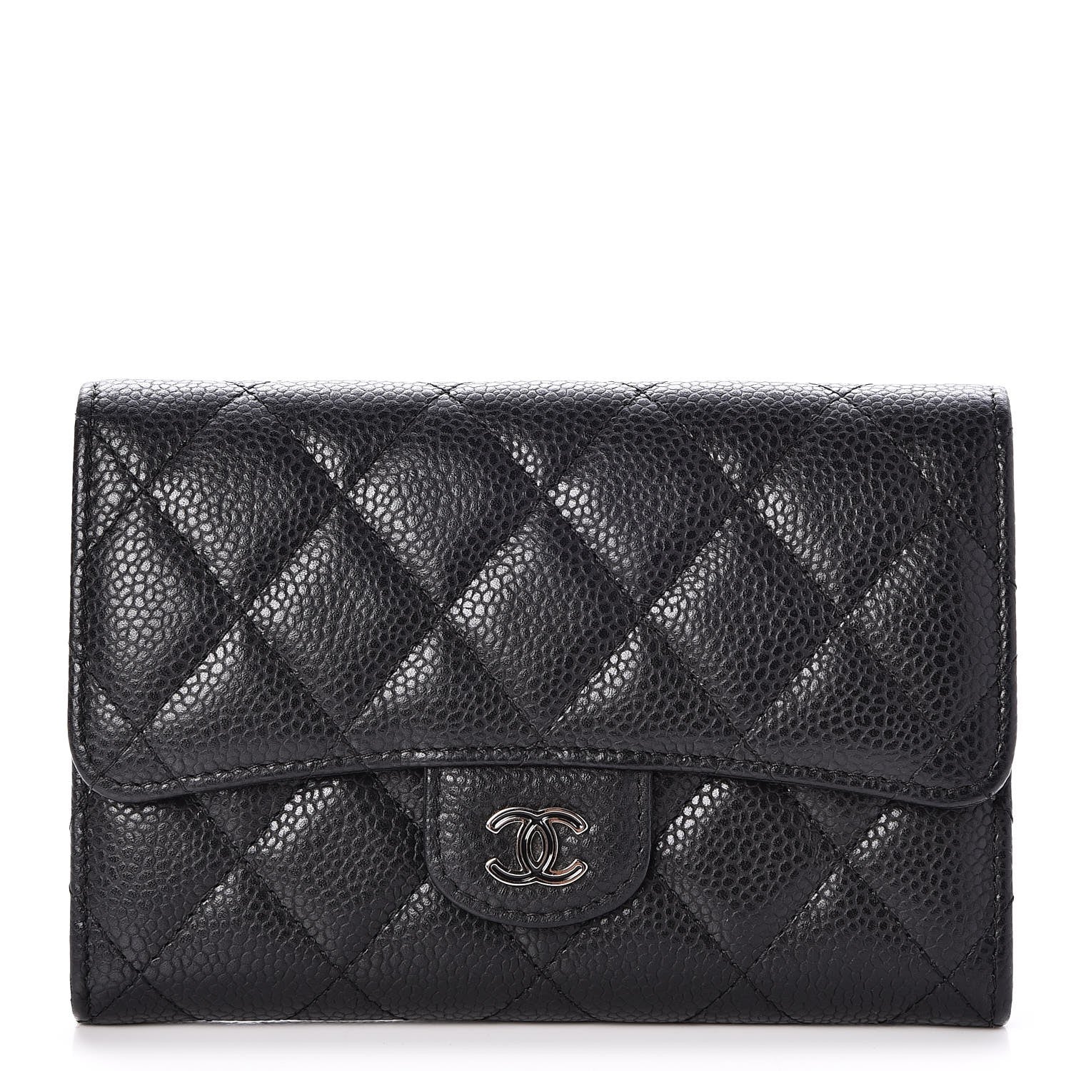 Chanel Caviar Quilted Small Flap Wallet Black 1 of 9