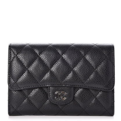 Chanel Caviar Quilted Small Flap Wallet Black 1 of 9