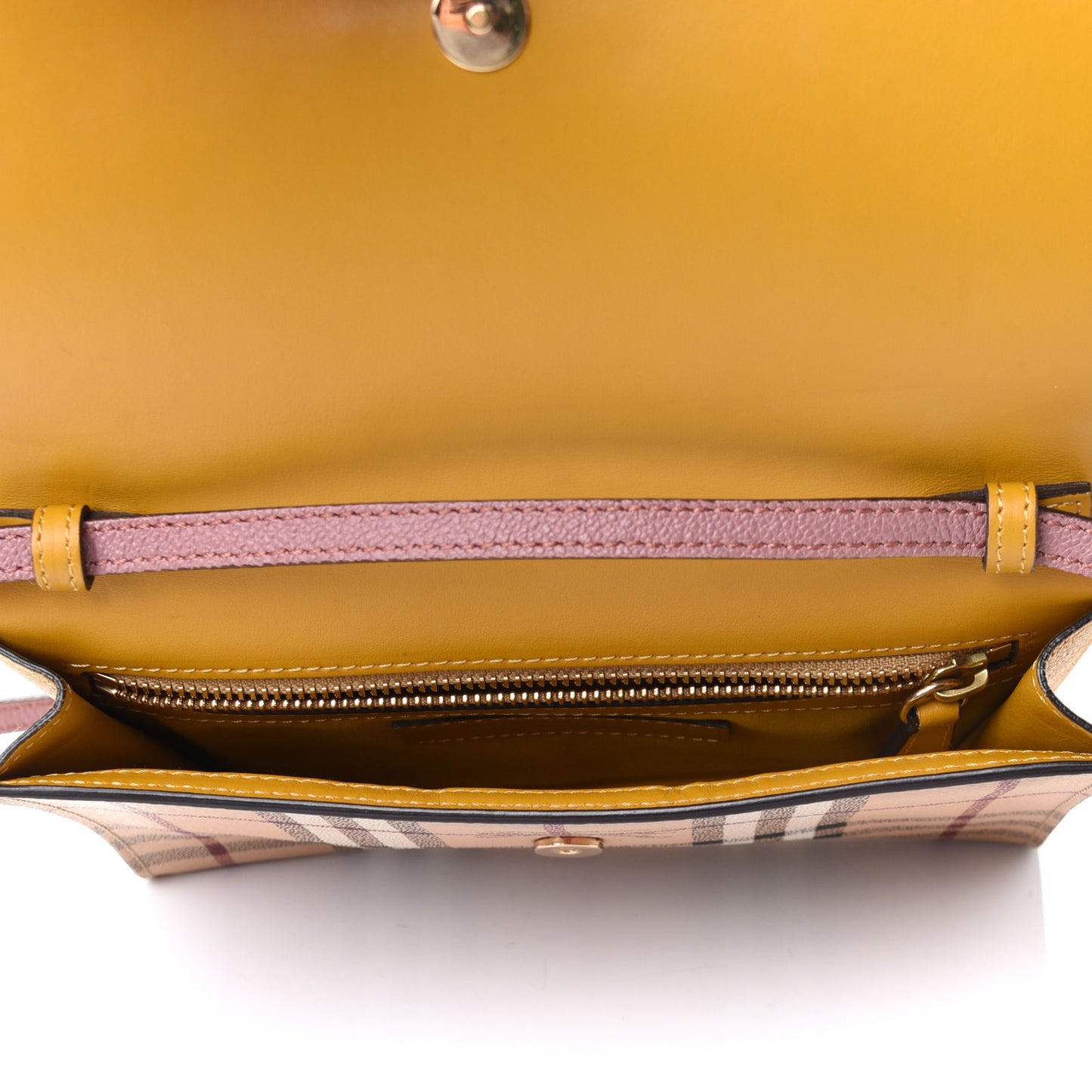 Derby Calfskin Haymarket Check Small Loxley Crossbody Cinnamon Red Multicolor