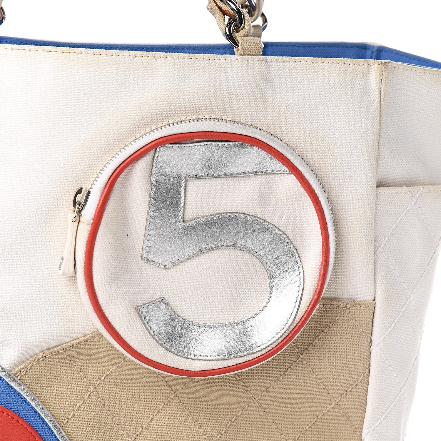 Chanel Canvas Quilted N°5 Shopping Tote Beige 11 of 11