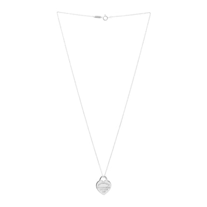 Tiffany Sterling Silver Small Return to Tiffany Heart Pendant Necklace 3 of 5