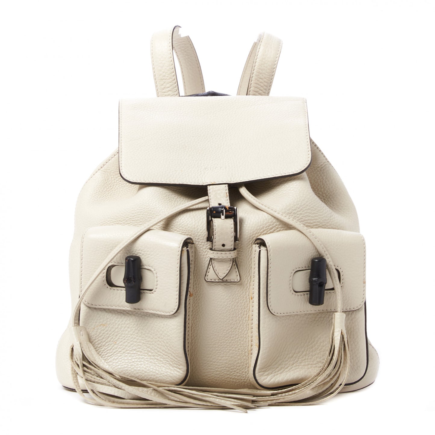 Cellarius Calfskin Medium Bamboo Backpack Mystic White