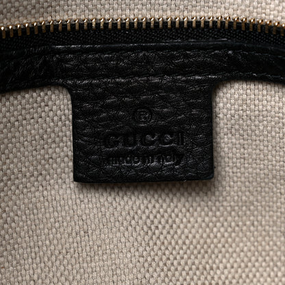 Gucci Pebbled Calfskin Medium Soho Chain Shoulder Bag Black 5 of 16