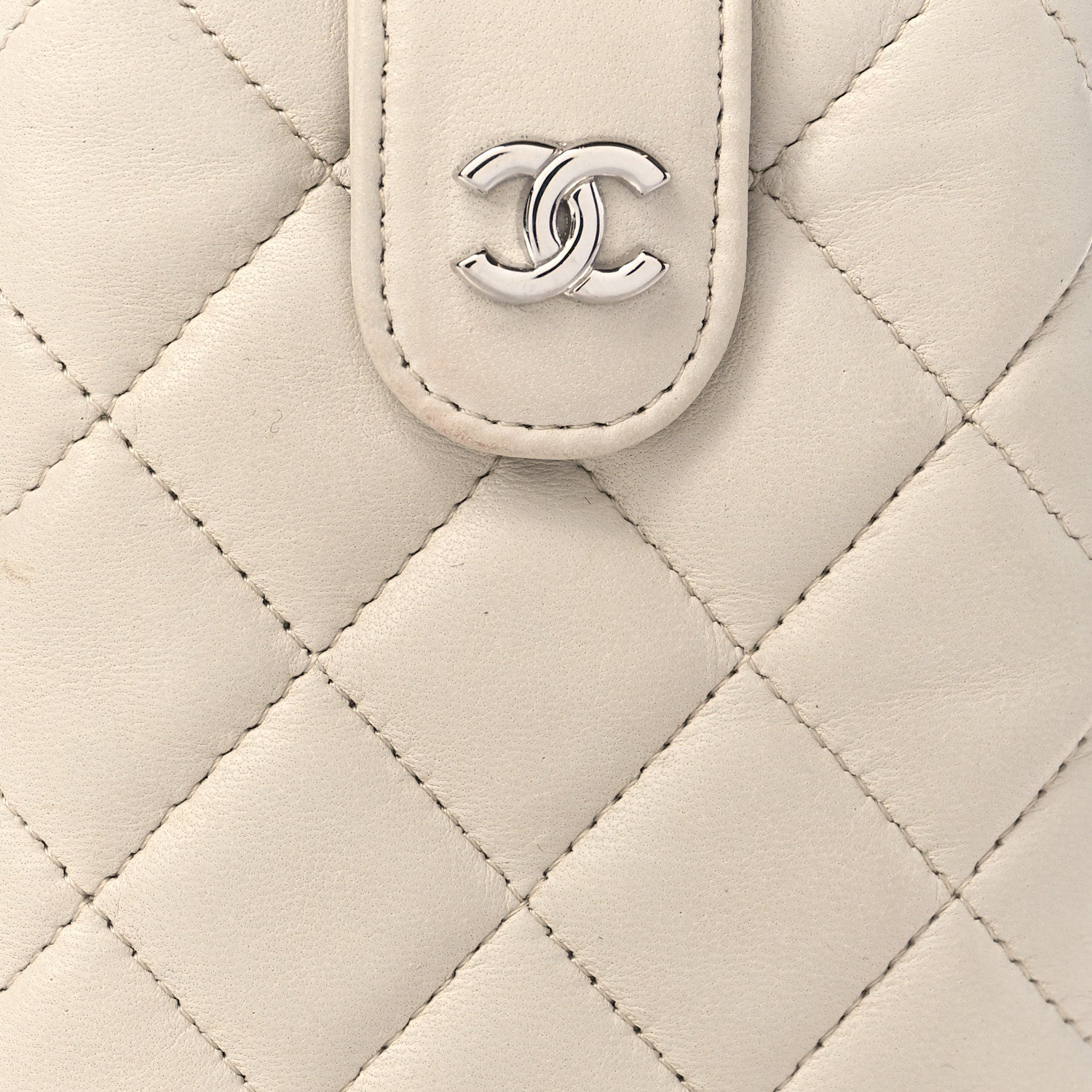 Chanel Lambskin Quilted Phone Case Grey 7 of 13