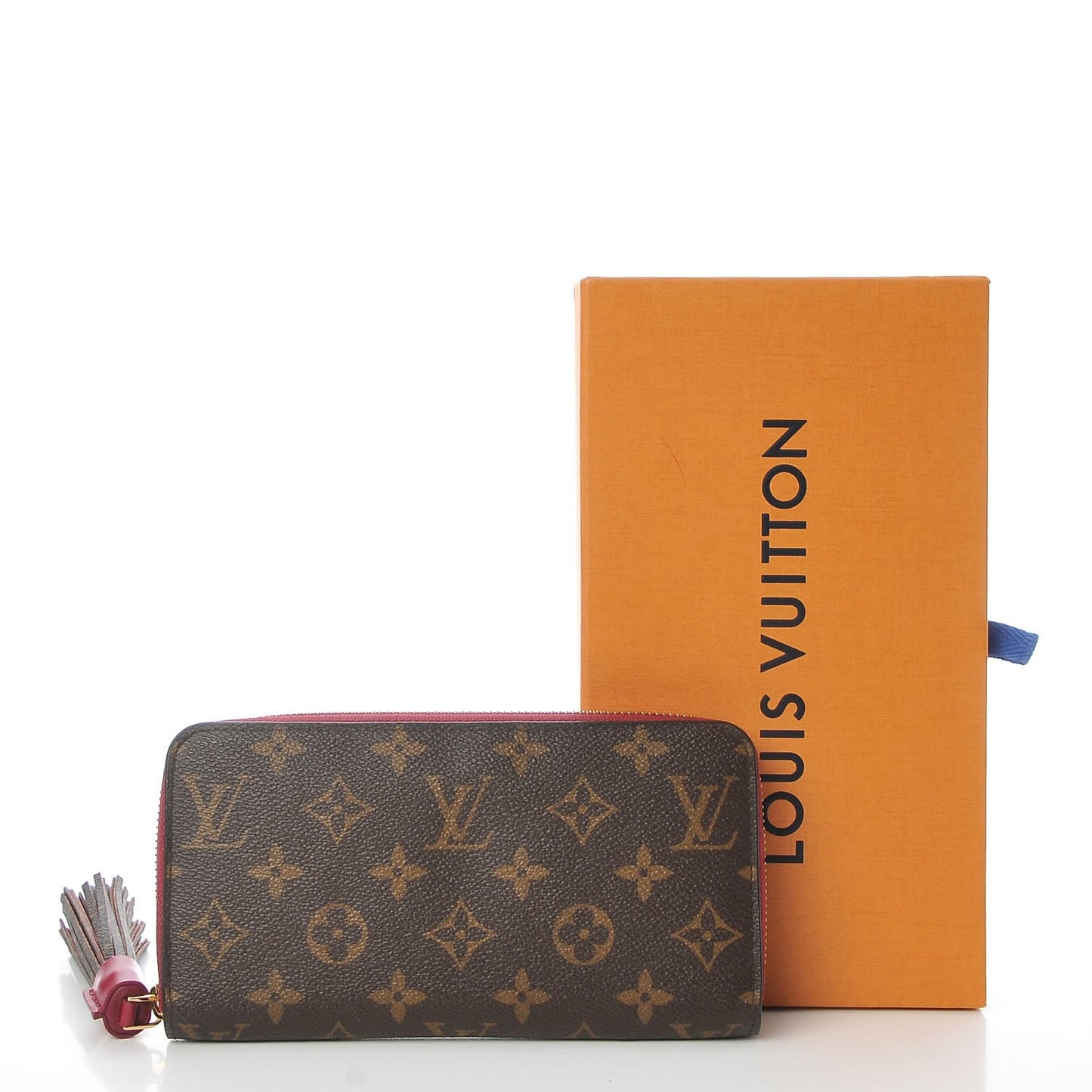 Monogram Pompon Zippy Wallet Fuchsia