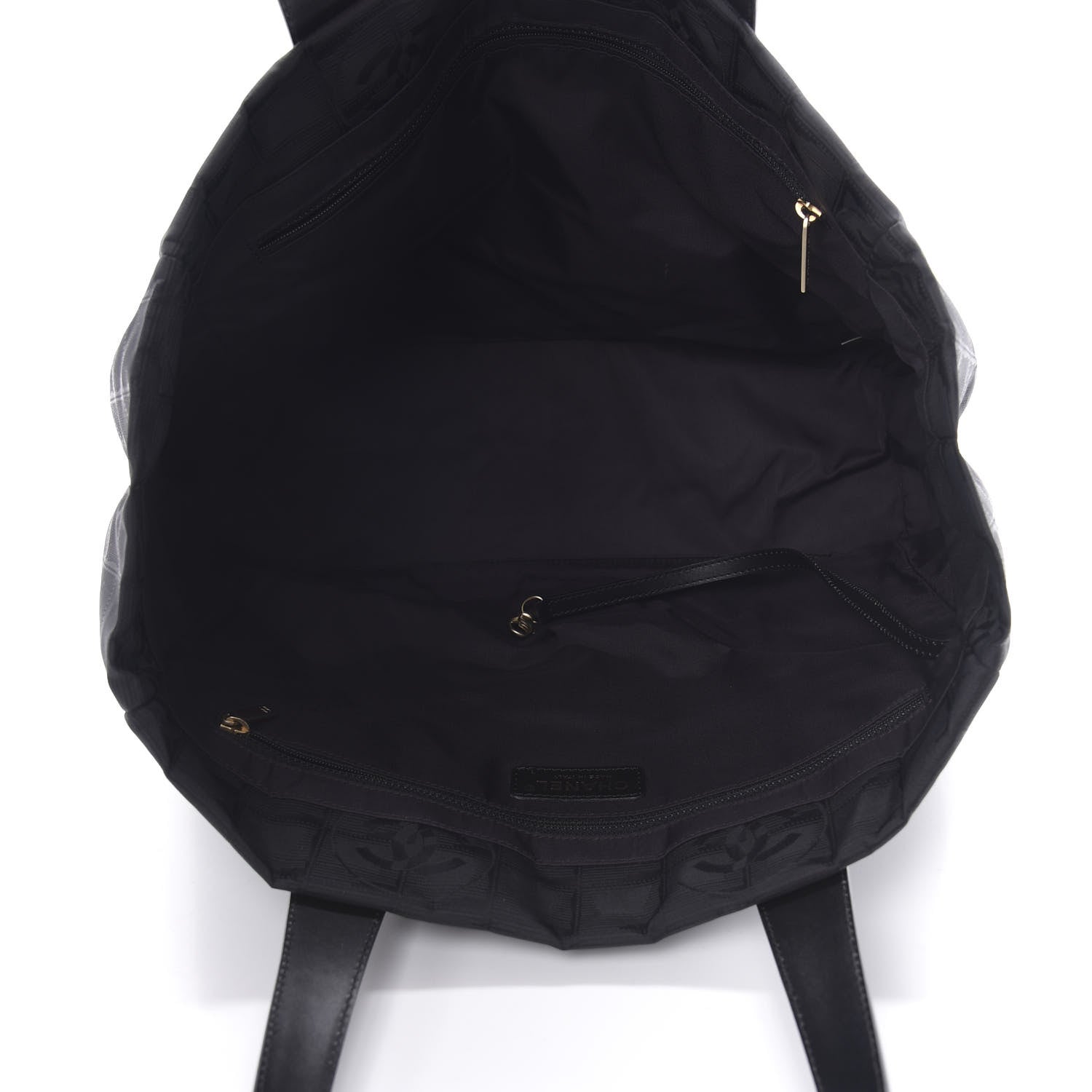 Chanel Nylon Large Travel Tote Black 5 of 10