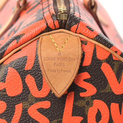 Louis Vuitton Monogram Graffiti Speedy 30 Orange 6 of 10