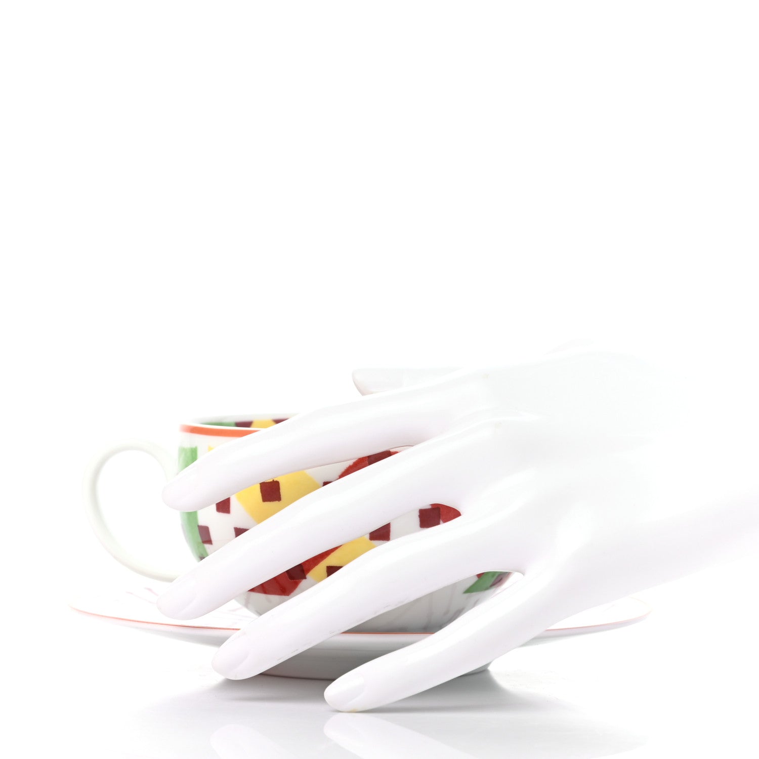 Hermes Porcelain Hippomobile Tea Cup and Saucer Set of 2 2 of 8