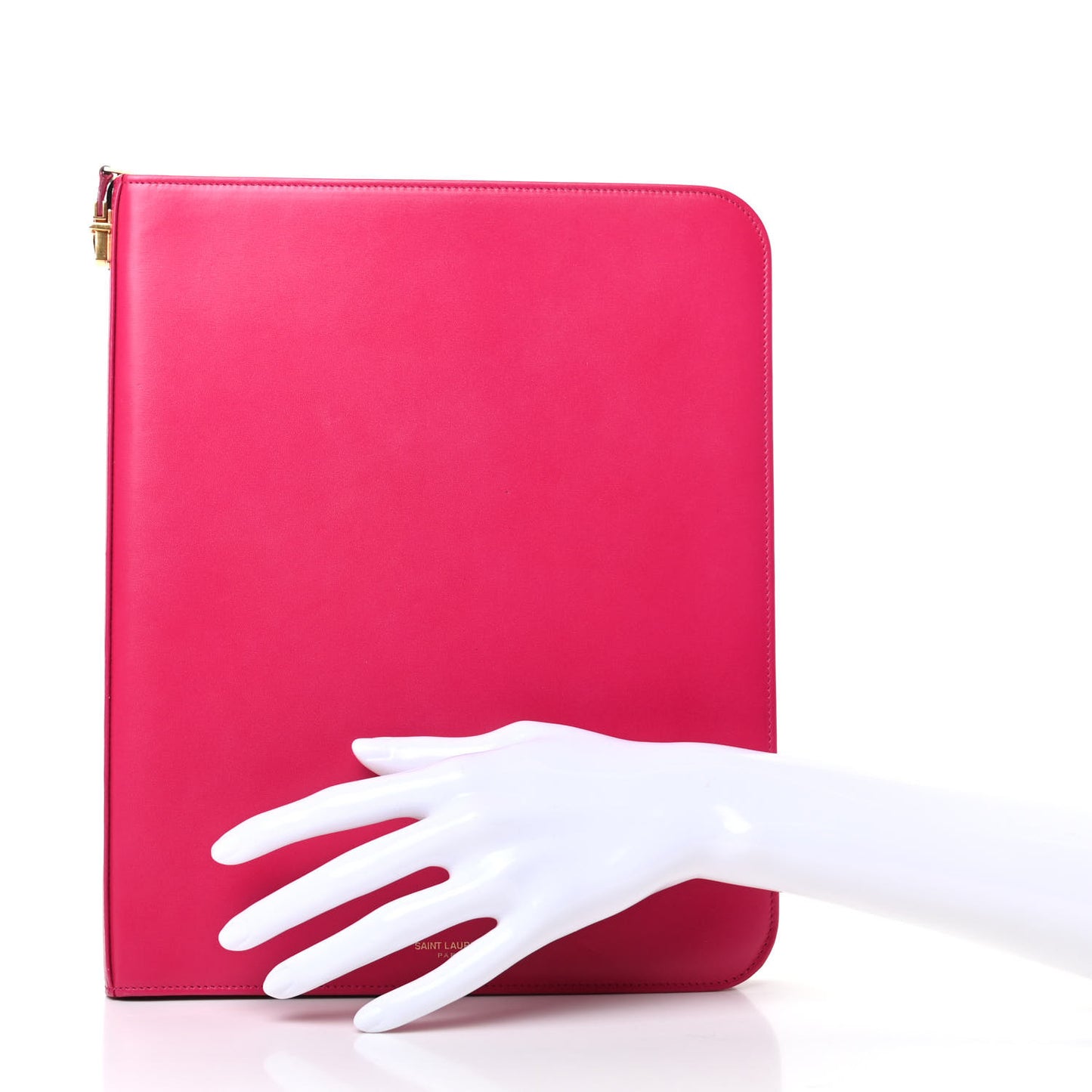 Smooth Calfskin Tuc iPad Case Fushia