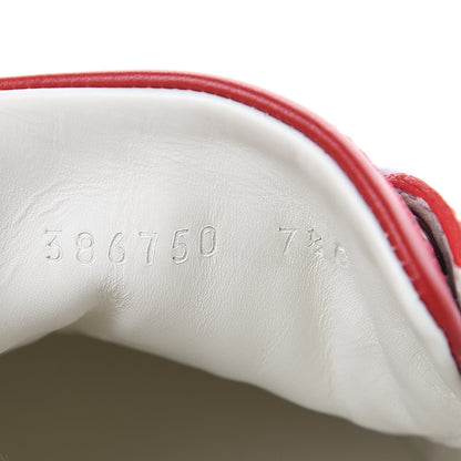 Gucci Guccissima Signature Web Mens Ace Sneakers 7.5 Hibiscus Red 8 of 9