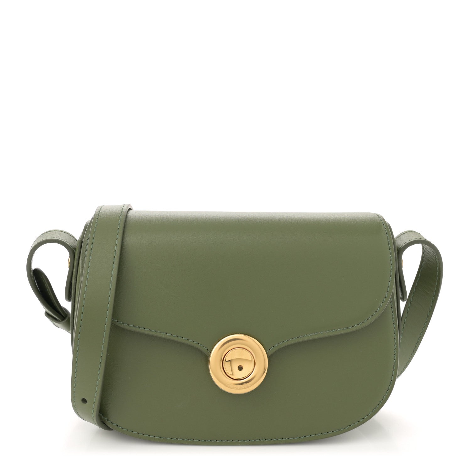 Loro Piana Smooth Calfskin Mini Ghiera Bag Dark Lichen Green Kummel 1 of 9