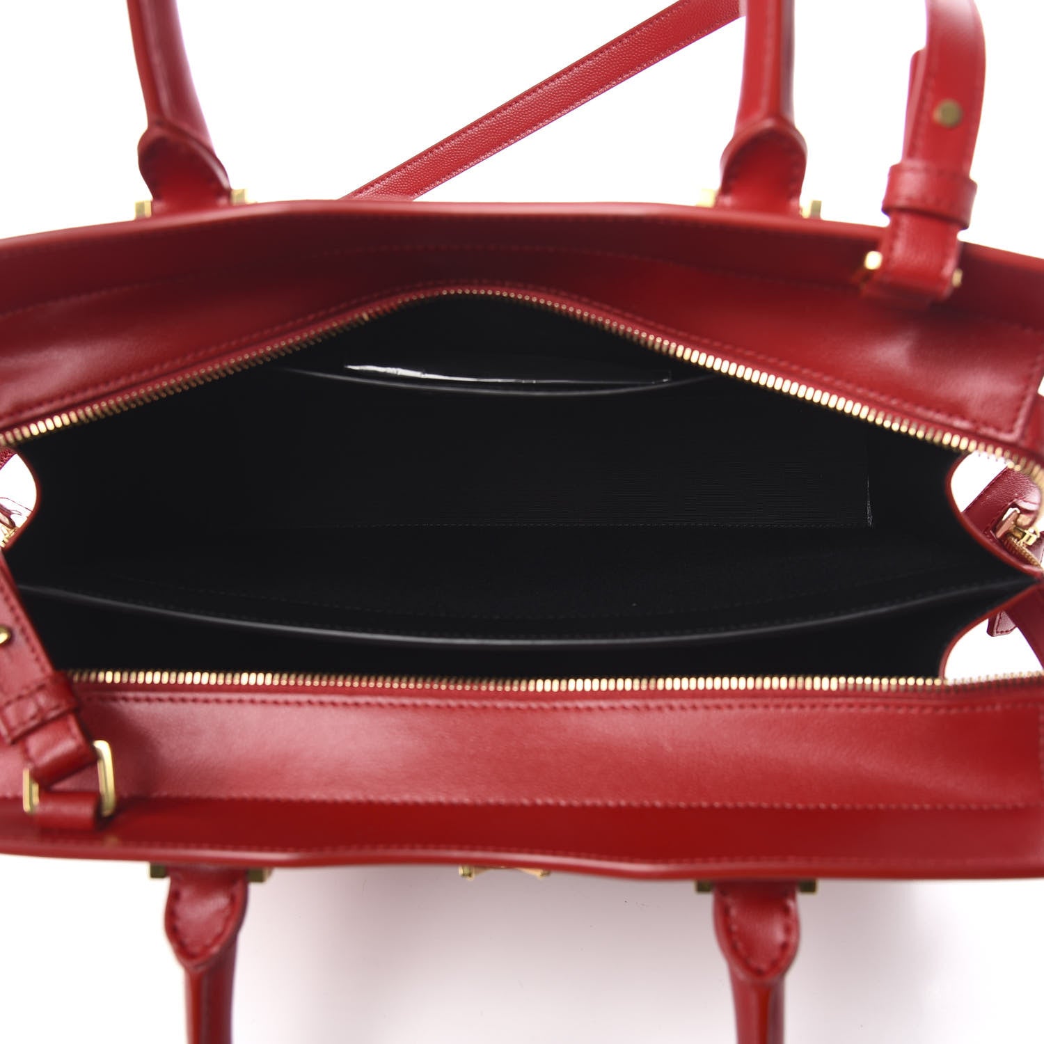 Saint Laurent Grain De Poudre Medium Uptown Tote Rouge Eros 6 of 10