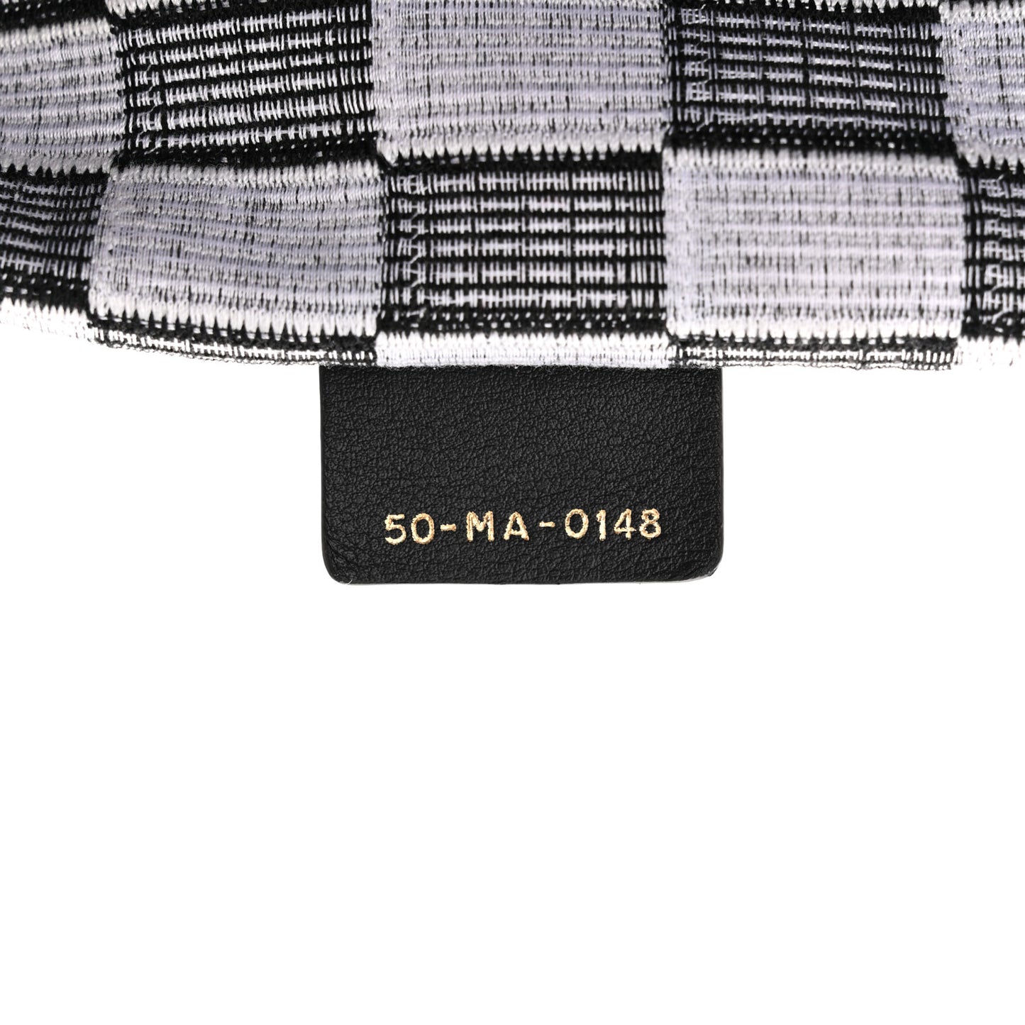 Canvas Embroidered Checkered Book Tote Black White