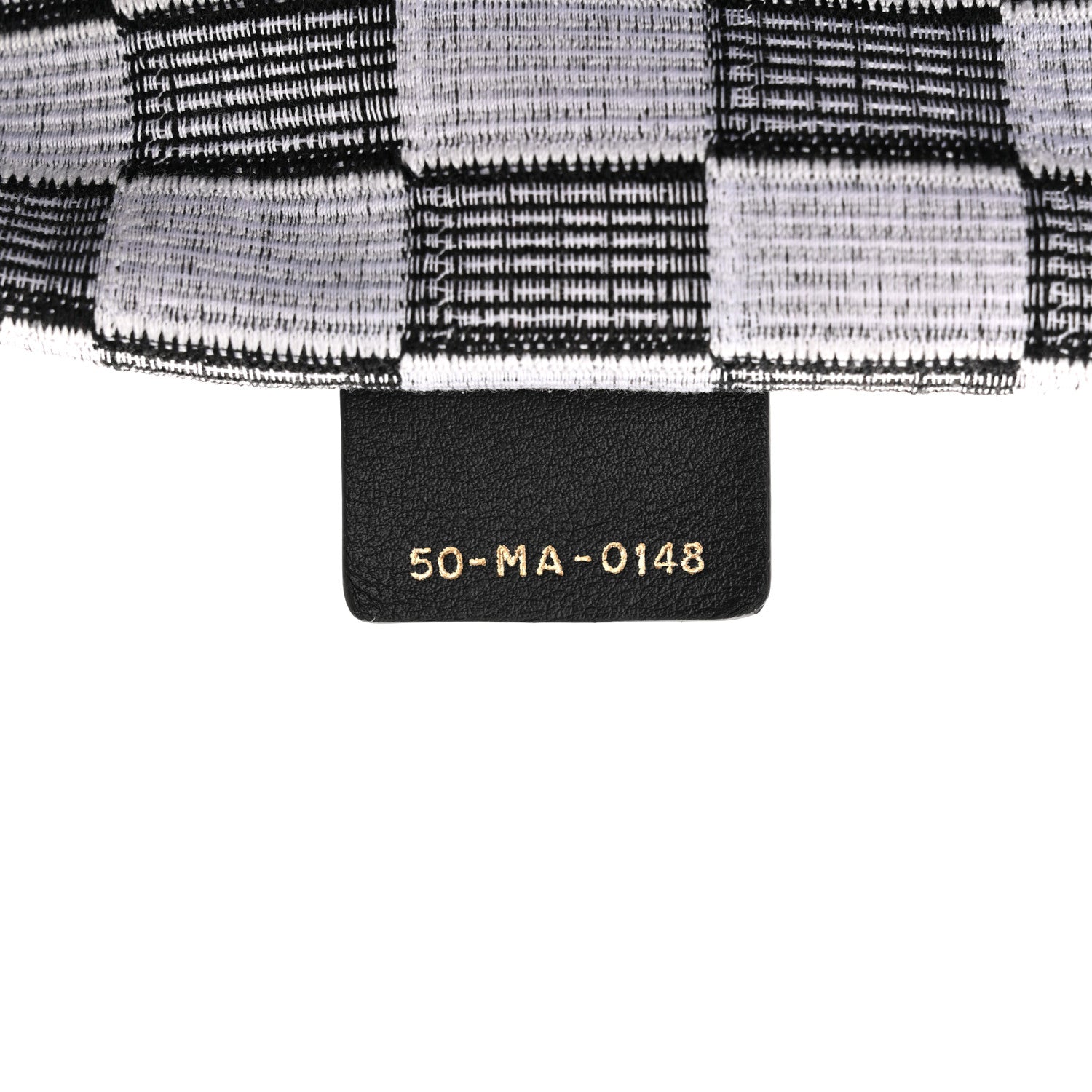 Christian Dior Canvas Embroidered Checkered Book Tote Black White 7 of 10