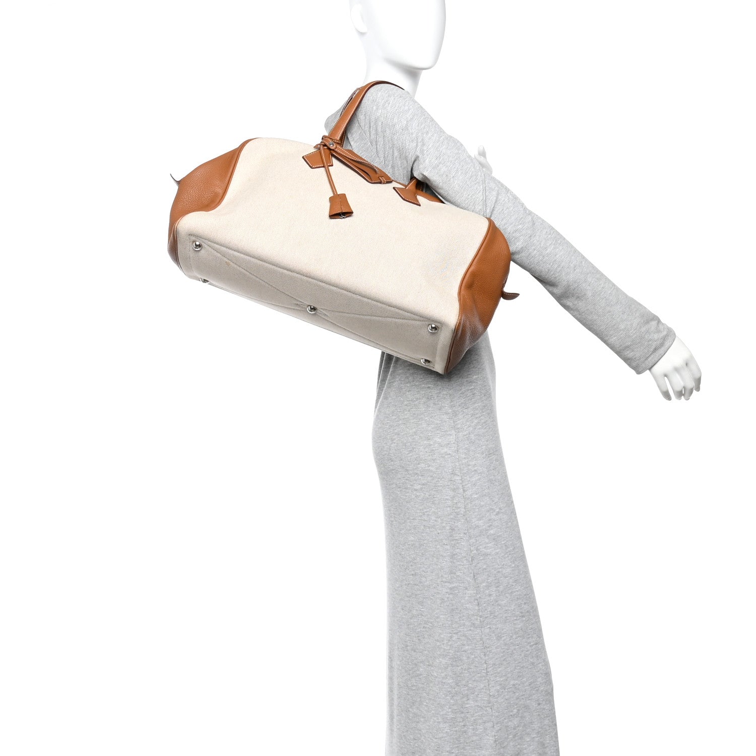 Hermes Toile Taurillon Clemence Victoria II 43 Gold 2 of 12