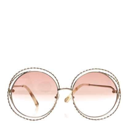 Chloe Metal Carlina Oversize Round Sunglasses CE114ST Gold 2 of 6
