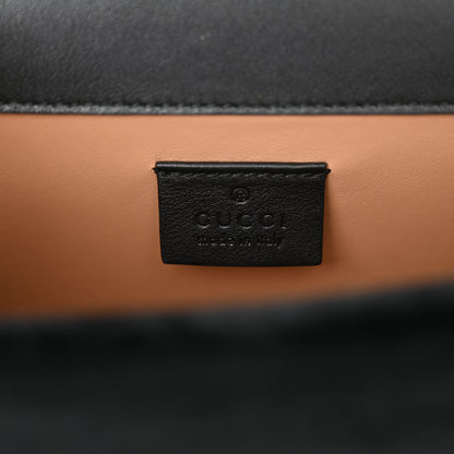 Gucci Velvet Crystal Mini Bee Broadway Shoulder Bag Black 6 of 11