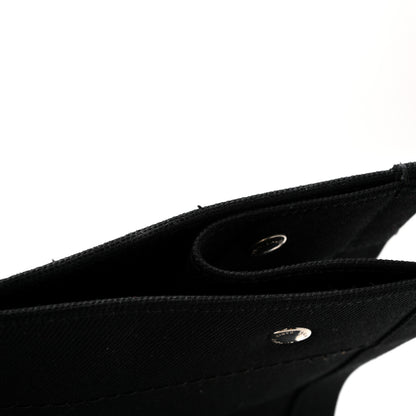Saint Laurent Linen Calfskin Rive Gauche Tote Black 13 of 15