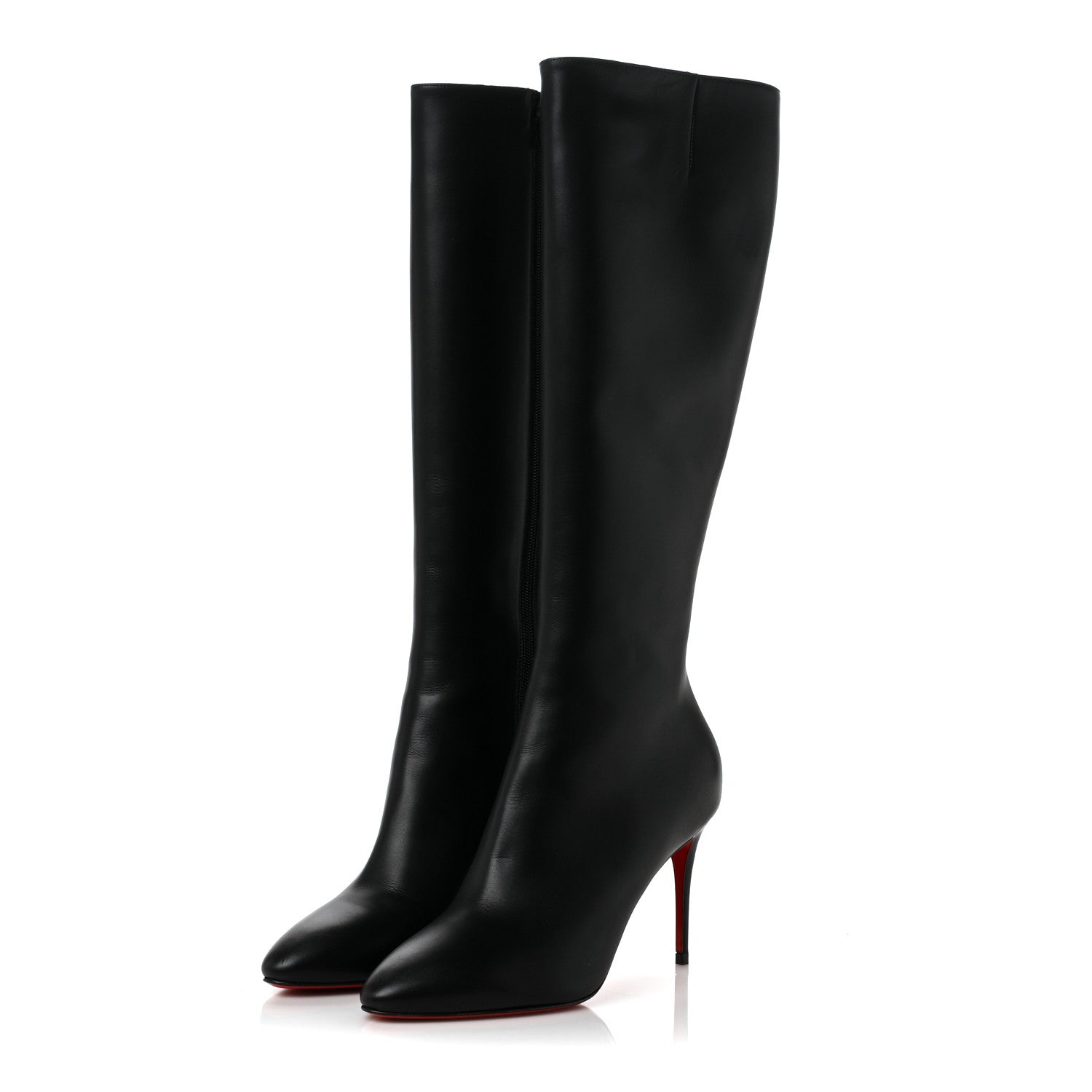 Christian Louboutin Calfskin Eloise Botta 85 Knee Boots 37.5 Black 3 of 6