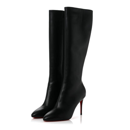 Christian Louboutin Calfskin Eloise Botta 85 Knee Boots 37.5 Black 3 of 6