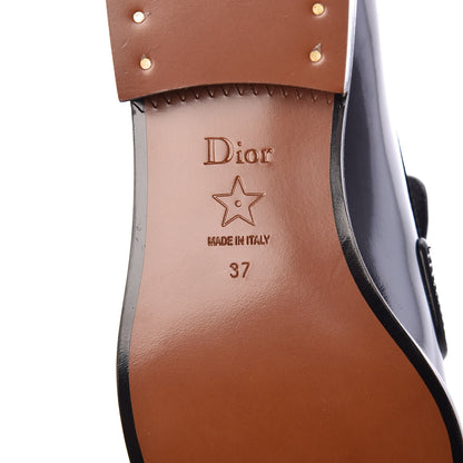 Christian Dior Shiny Calfskin Diordirection Loafers 37 Black 6 of 8