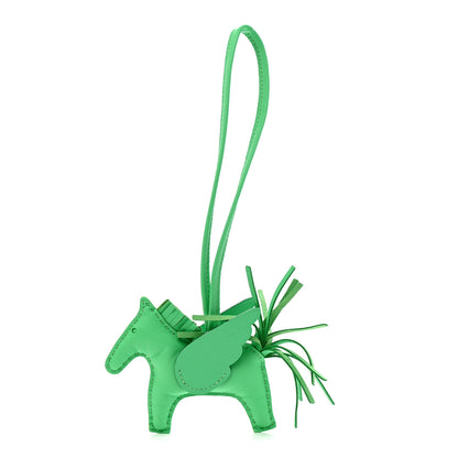 Hermes Milo Lambskin Grigri Rodeo Pegase Horse Bag Charm PM Vert Comics 1 of 5