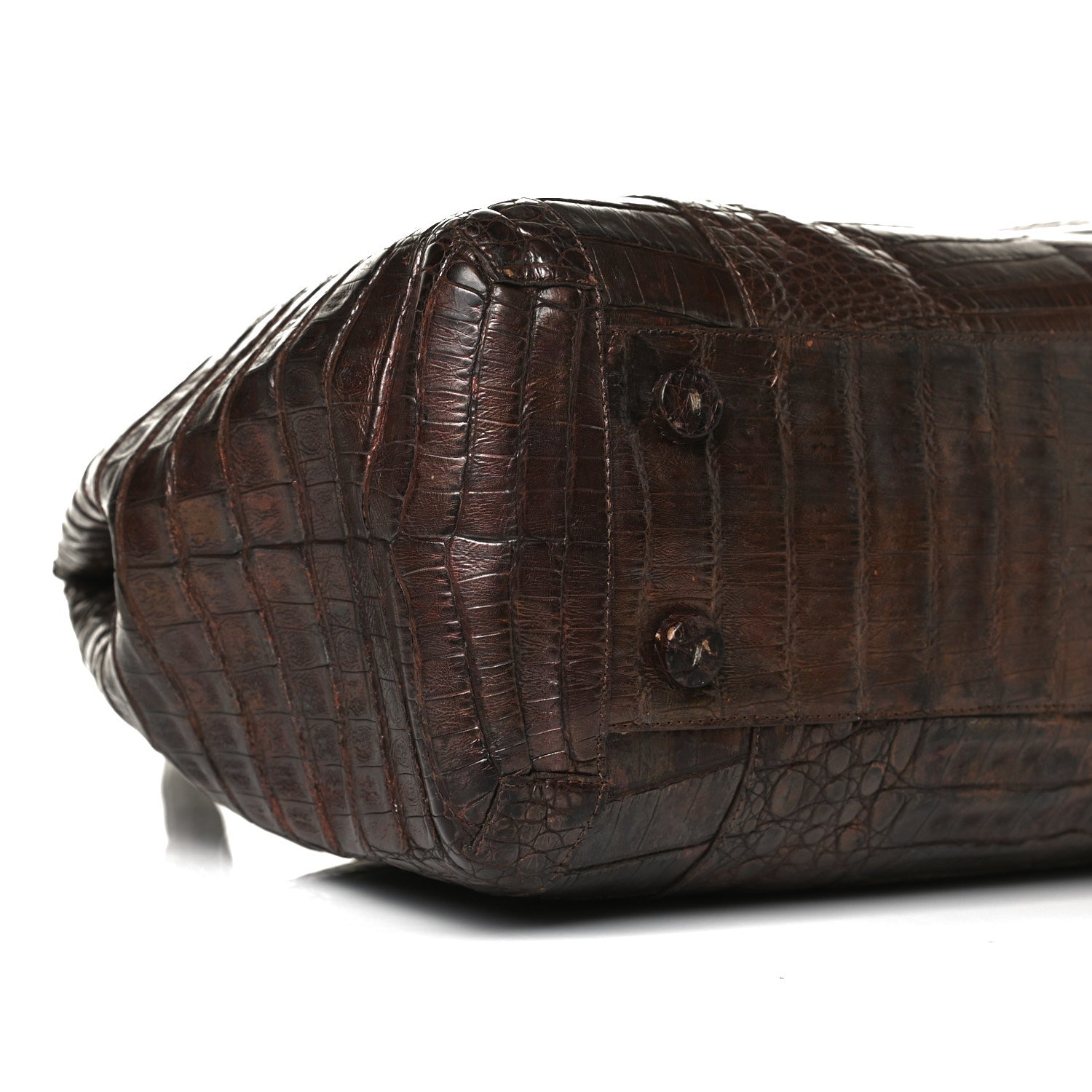Nancy Gonzalez Crocodile Top Handle Satchel Brown 8 of 16