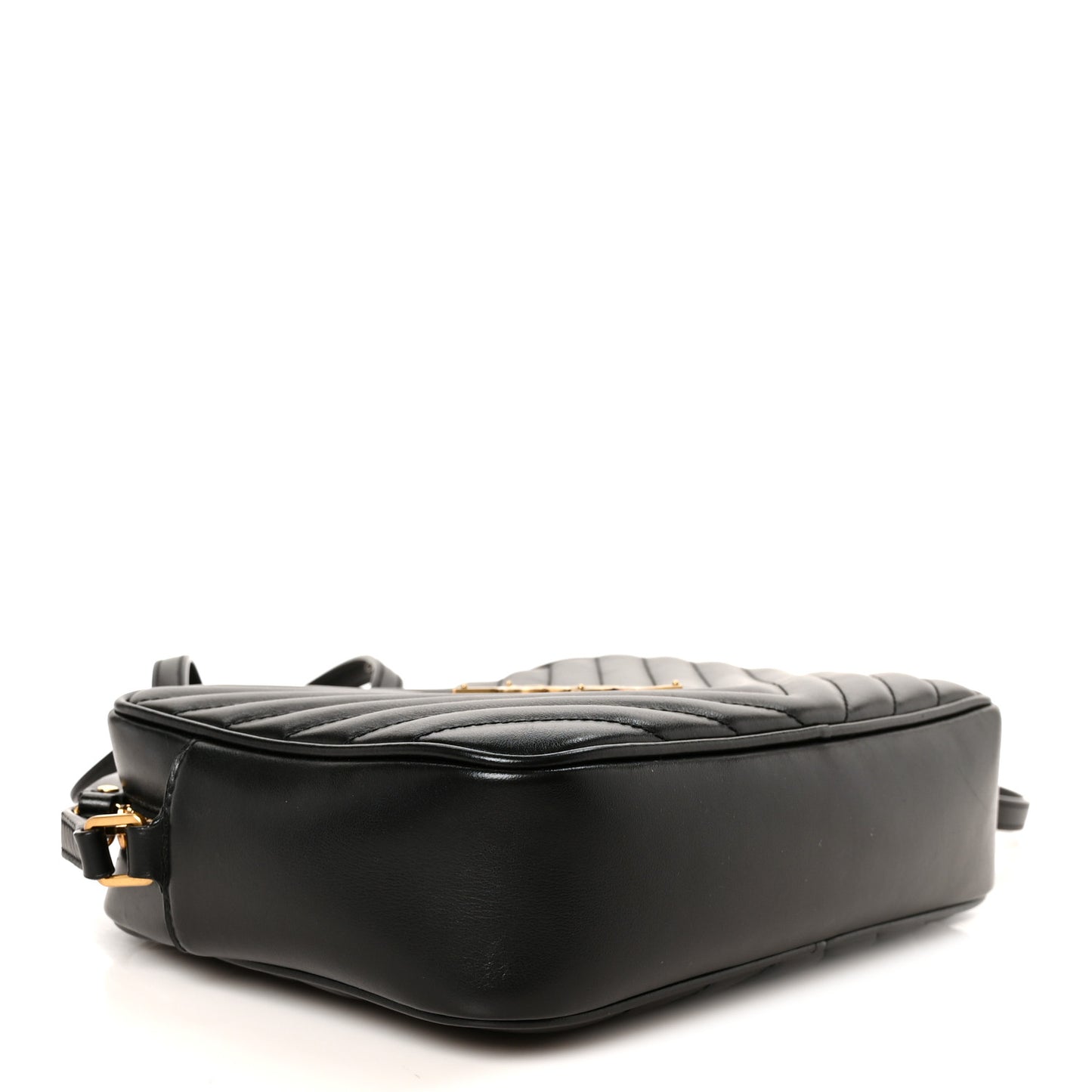 Calfskin Matelasse Monogram Lou Camera Bag Black