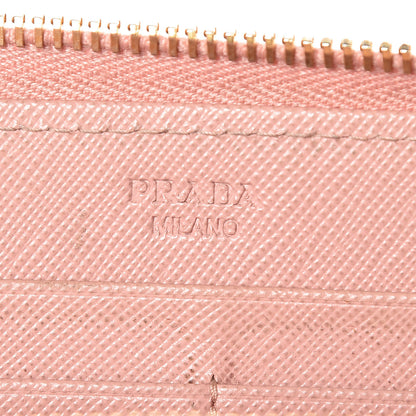 Prada Saffiano Fiocco Bow Zip Around Wallet Orchidea 6 of 24
