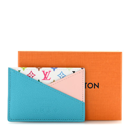 Louis Vuitton LV X TM Monogram Multicolor Criss-Cross Card Holder Kabira Blue Rose 8 of 8