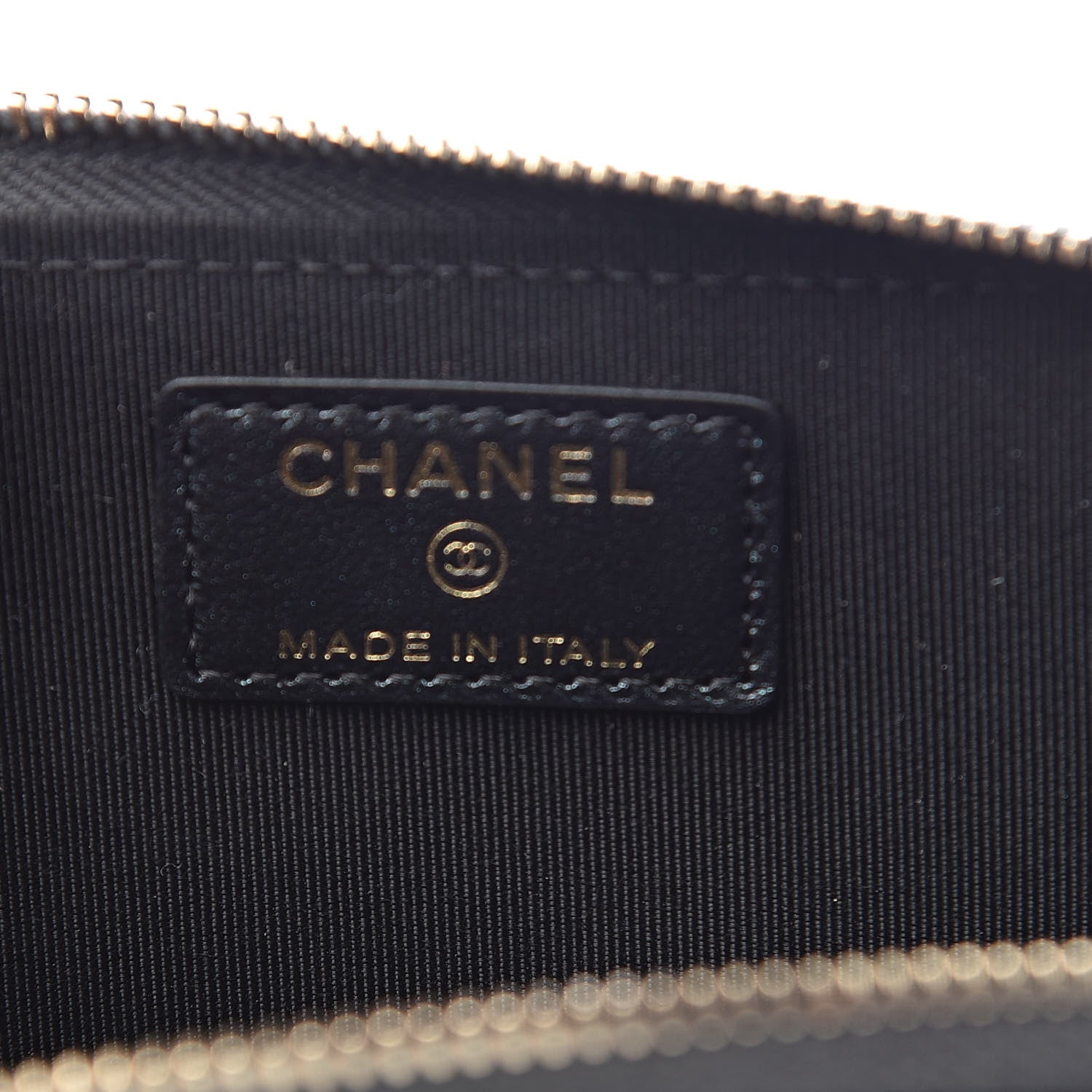 Chanel Iridescent Caviar Quilted Zipped Key Holder Case Black 6 of 7