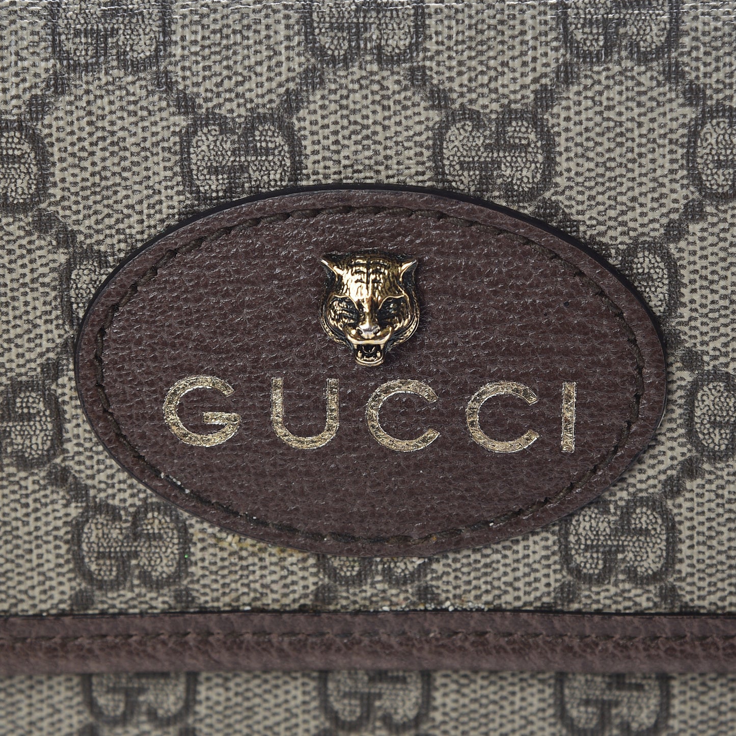 GG Supreme Monogram Neo Vintage Web Belt Bag Brown
