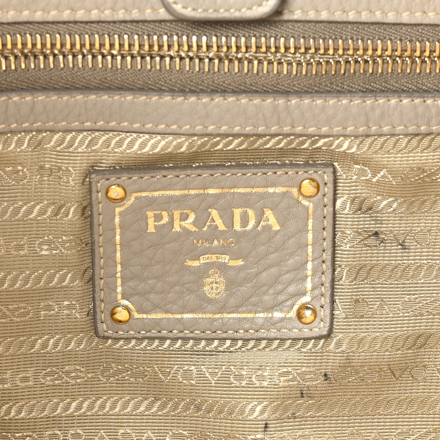 Prada Vitello Daino Side Zip Pocket Hobo Argilla 6 of 8