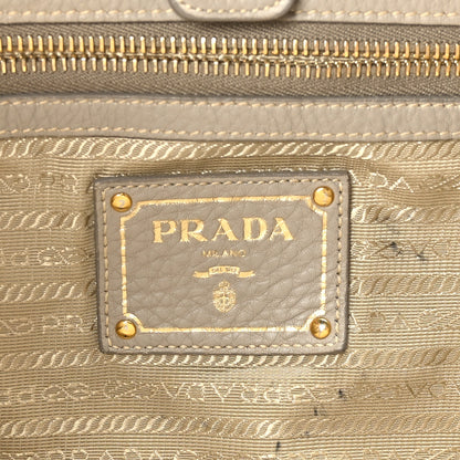 Prada Vitello Daino Side Zip Pocket Hobo Argilla 6 of 8